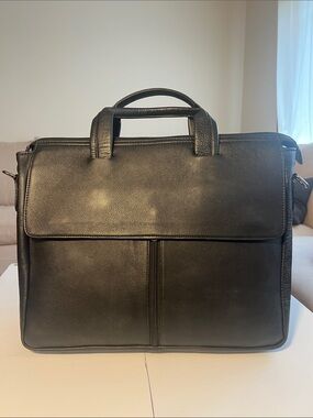Black  100% Genuine Leather Briefcase Bag for Men